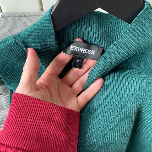 Express, Pine Green, Ribbed Sheath, Midi Dress! - Picture 6 of 6